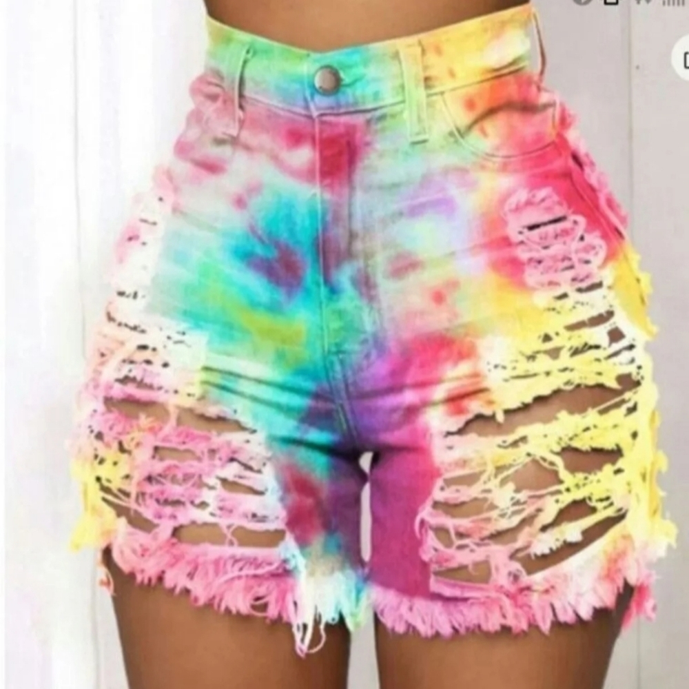 Pink Tie Dye Shorts